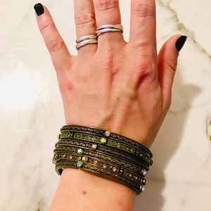 Rhinestone Bangle Set